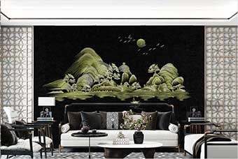 衢州森佰汇航空纤维墙咔（湖光山色）